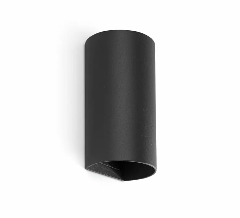 Applique*Faro Applique murale, Sole 2L, lisse, , L8cm, H15,5cm - noir