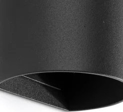 Applique*Faro Applique murale, Sole 2L, lisse, , L8cm, H15,5cm - noir