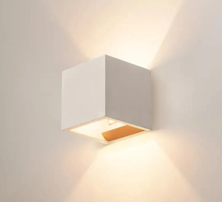 Applique*SLV Applique murale, Solid Cube, clair, L11,5cm, H11,5cm - gris