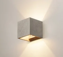 Applique*SLV Applique murale, Solid Cube, béton, L11,5cm,H11,5cm - gris foncé