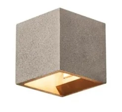 Applique*SLV Applique murale, Solid Cube, béton, L11,5cm,H11,5cm - gris foncé