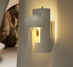 Applique murale, Soul Story 1 feuille d'or, blanc et or, LED, dim, 2700K, 250 lm, L18,7cm, H28,7cm - DCW éditions Paris