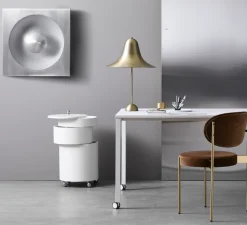 Applique*Verpan Applique murale, Spiegel, , L62,5cm, H62,5cm - Aluminium brossé