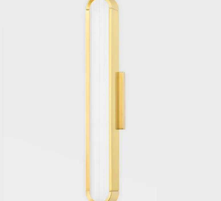 Applique*Hudson Valley Lighting Applique murale, Starkey S, , LED, dim, 2700K, 560 lm, L7cm, H40cm - laiton