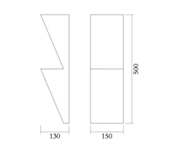 Applique murale, Steps 146, blanc, L15cm, H50cm - Atelier Areti