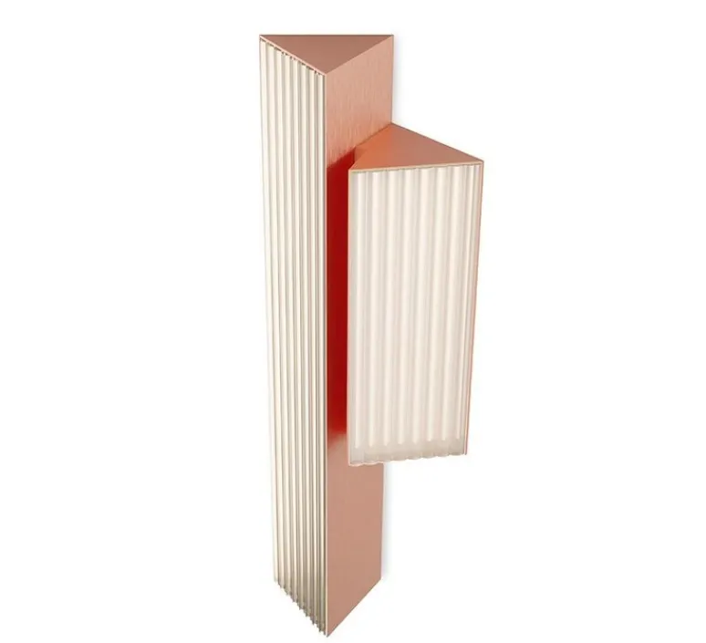 Applique*Contardi Applique murale, Stick, double, , LED, dim, 2700K, 3750 lm, L19,6cm, H60cm - cuivre satiné