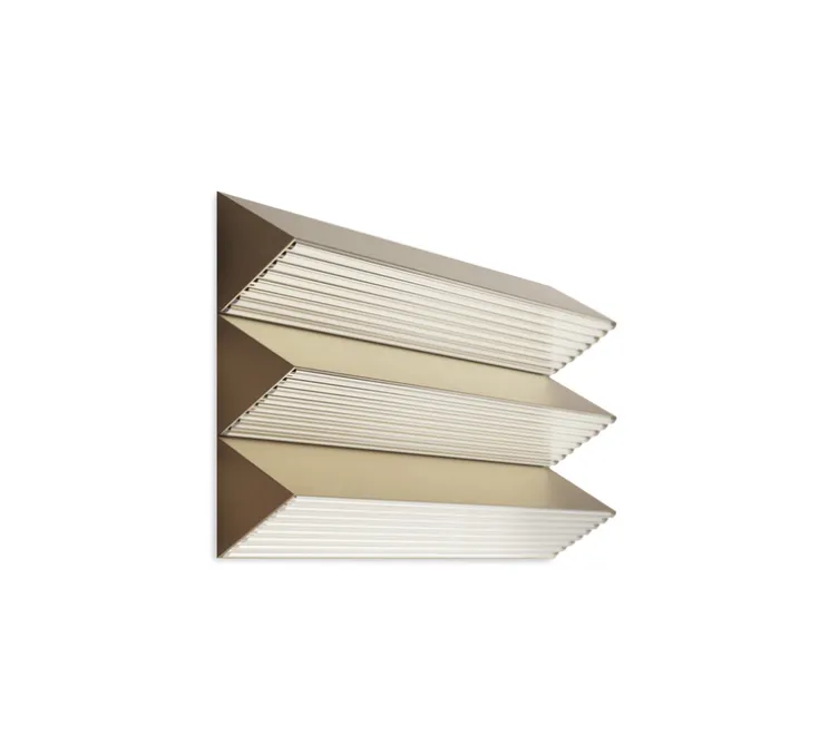 Applique murale, Stick, trio, nickel doré satiné, LED, dim, 2700K, 7500 lm, L60cm, H35,9cm - Contardi