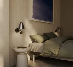 Applique*Aromas del Campo Applique murale, Stor, A1332, , LED, dim, 2700K, 450 lm, L17cm, H30cm - nickel mat, marbre marron