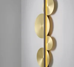 Applique*CVL Applique murale, Strate Moon 150, , LED, dim, 2700K, 6100 lm, L62,9cm, H150cm - laiton satiné, graphite satiné