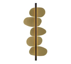 Applique*CVL Applique murale, Strate Stone 150, , LED, dim, 2700K, 6100 lm, L62,2cm, H150cm - laiton satiné, graphite satiné