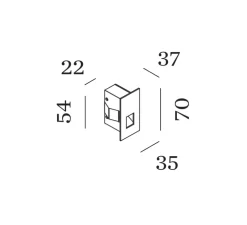 Applique murale, Stripe 0.4, noir, LED, 3000K, 11/20lm, L3,5cm, H7cm - Wever&Ducré