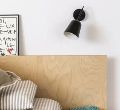 Applique murale, Studio, noir, L11cm, H22,8cm - Faro