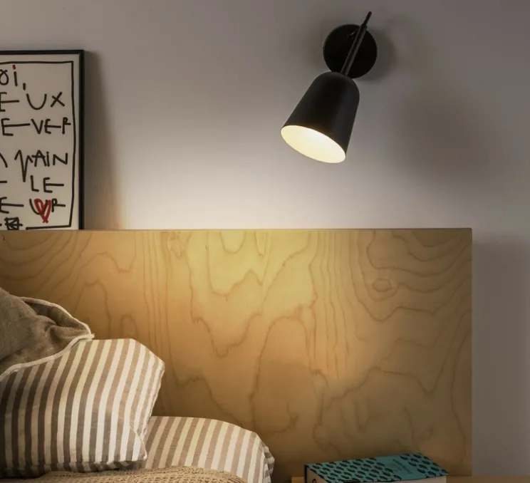 Applique murale, Studio, noir, L11cm, H22,8cm - Faro