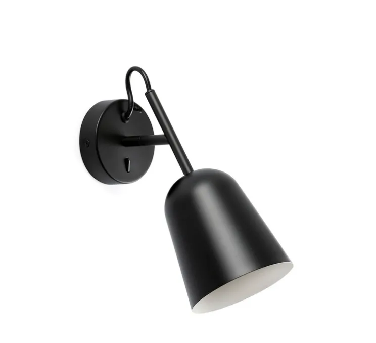 Applique murale, Studio, noir, L11cm, H22,8cm - Faro