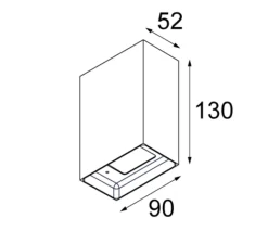 Applique*Modular Applique murale, SULFER, , LED, 2700K, 312lm, L9cm, H13cm - noir