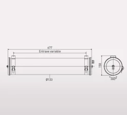 Suspension|Plafonnier & Spot*Sammode Applique murale, suspension, plafonnier, Rimbaud, 2700K, , L68cm, IP68 - cuivre
