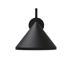 Applique murale, Sutton A, noir, Ø22cm, H22cm - Luxcambra