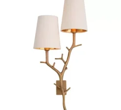 Applique*Eichholtz Applique murale, Syracuse, abat-jour blanc, , L28cm, H60cm - laiton antique