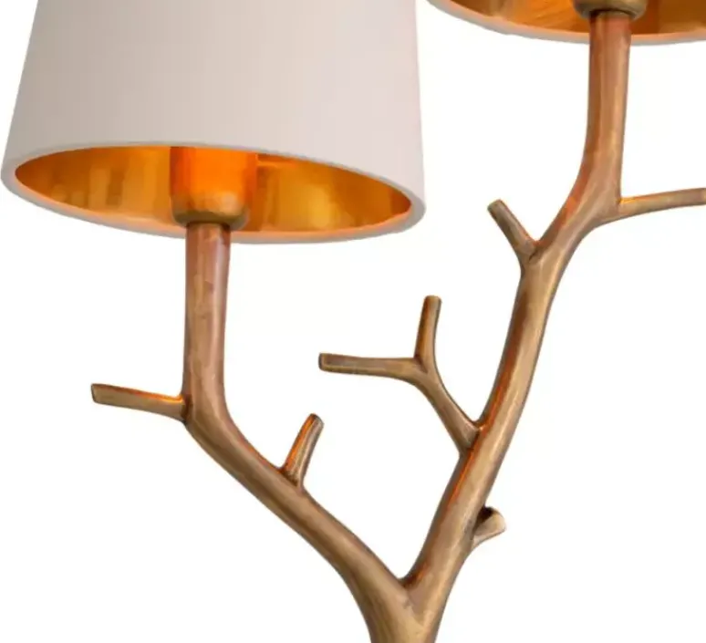 Applique*Eichholtz Applique murale, Syracuse, abat-jour blanc, , L28cm, H60cm - laiton antique