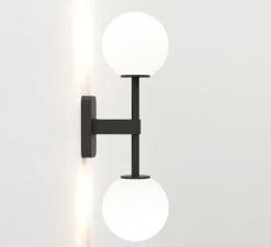 Applique*Astro Applique murale, Tacoma Twin, , IP44, L13,5cm, H46cm - noir mat