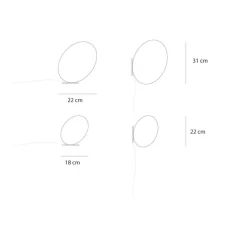 Applique murale, Tamago, blanc, H22cm Ø18 cm - Celine-Wright