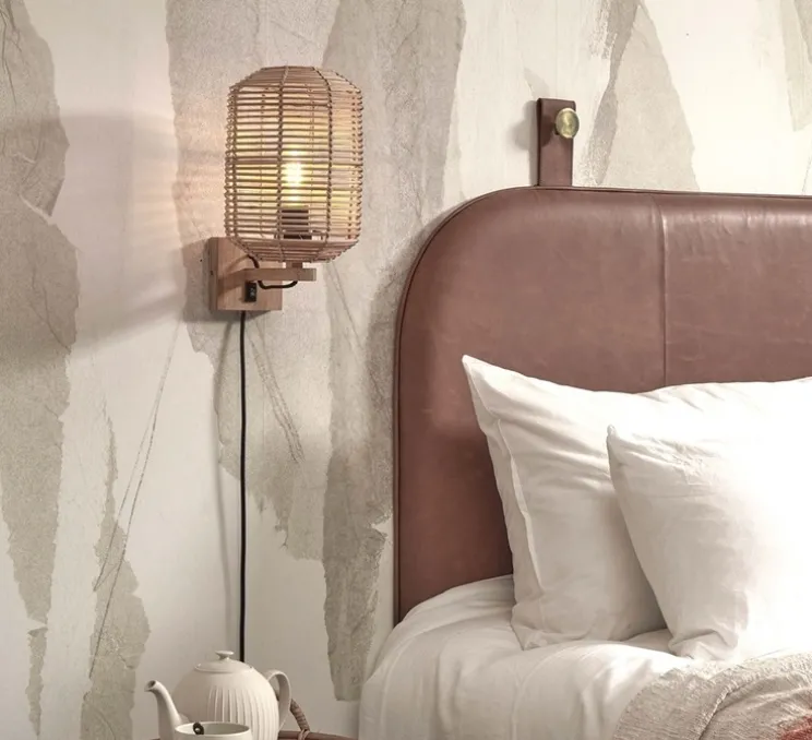 Applique murale, Tanami Tube S, naturel, Ø18cm, H25cm - Good&Mojo