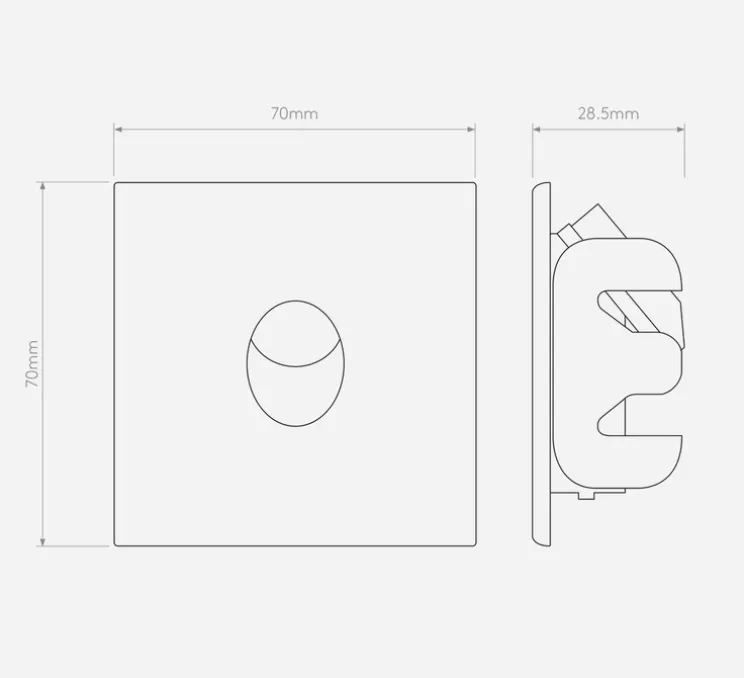 Applique murale, Tango, blanc, IP65, LED, 3000K, 23 lm, L7cm, H7cm - Astro