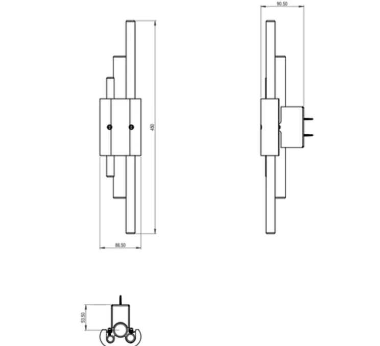 Applique murale, TANTO S, laiton, marbre blanc, LED, L8,6cm, H45cm - Bert Frank