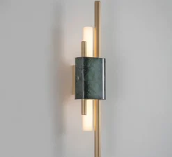 Applique*Bert frank Applique murale, TANTO S, laiton, L8,6cm, H45cm - - Marbre vert