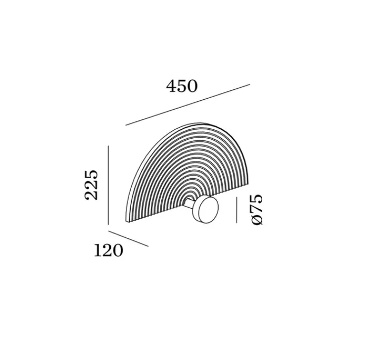 Applique*Wever&Ducré Applique murale, Tapis 2.0, , LED, dim, 2700K, 480 lm, L45cm, H22,5cm - nude