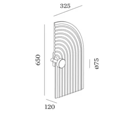 Applique murale, Tapis Soft 3.0, gris marbre, LED, dim, 3000K, 390 lm, L32,5cm, H65cm - Wever&Ducré
