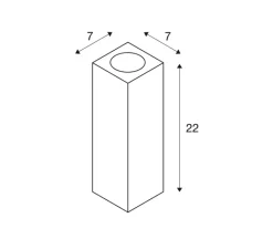 Applique*SLV Applique murale, Teo, , L7cm, H22.3cm - anthracite