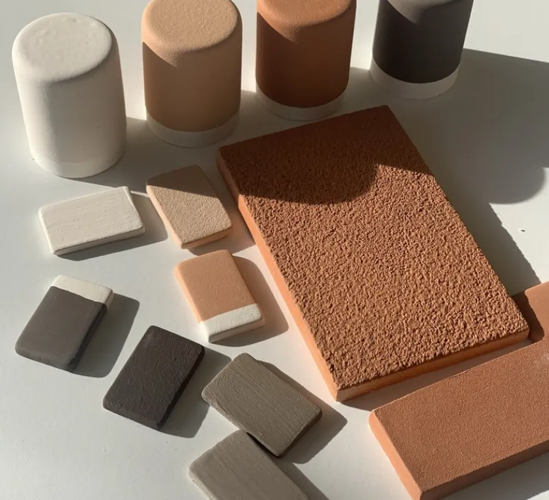 Applique*Pott Applique murale, Terra WT, , IP44, LED, dim, 2700K, 800 lm, Ø13cm, H21cm - rouge/lignes