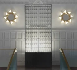 Applique*CVL Applique murale, Tetra, satiné, LED, L26cm, H31cm - laiton