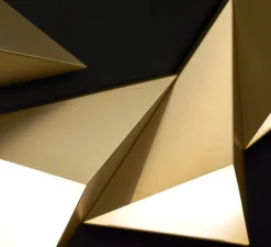 Applique*CVL Applique murale, Tetra, satiné, LED, L26cm, H31cm - laiton