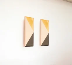 Applique murale, Tile GJ, jaune, gris, L10cm, H30cm - Violaine D'Harcourt