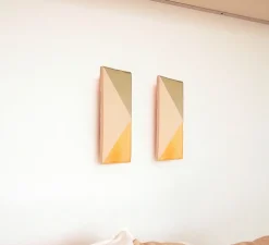 Applique murale, Tile VJ, vert, jaune, L10cm, H30cm - Violaine D'Harcourt