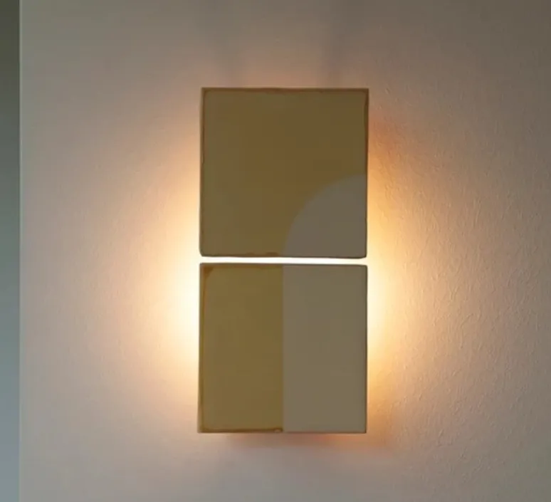 Applique*Violaine D'Harcourt Applique murale, Tiles Door J, , L14cm, H29cm - blanc, jaune