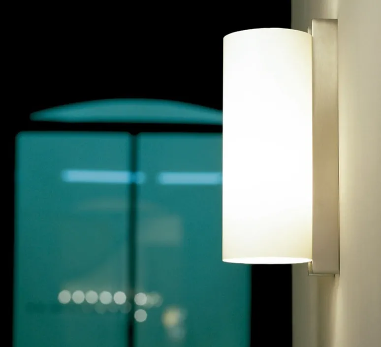 Applique*Santa & Cole Applique murale, TMM Metalico, , LED, 2700K, 470 lm, L12cm, H34cm - blanc, nickel satiné