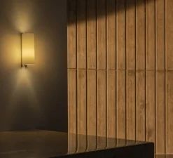 Applique*Santa & Cole Applique murale, TMM Metalico, , LED, 2700K, 470 lm, L12cm, H34cm - blanc, nickel satiné