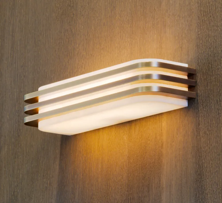 Applique*Entrelacs Applique murale, Toast 370, veines blanches, 2200k, 270lm, L37cm, H7cm - bronze patiné, albâtre