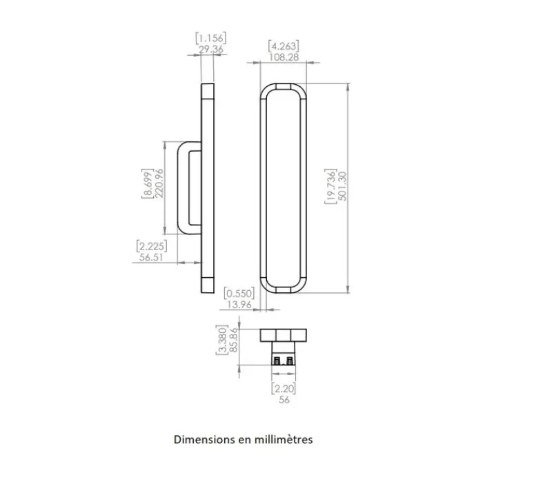 Applique*Entrelacs Applique murale, Toast 370, veines blanches, 2200k, 270lm, L37cm, H7cm - bronze patiné, albâtre
