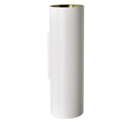 Applique murale, Tobo W65, blanc, laiton, Ø6,5cm, H22cm - DCW éditions Paris