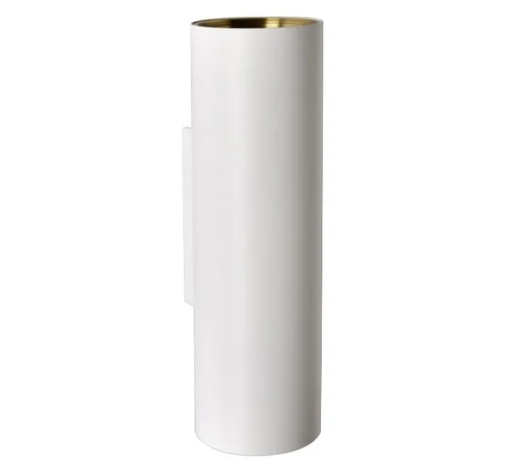 Applique murale, Tobo W65, blanc, laiton, Ø6,5cm, H22cm - DCW éditions Paris