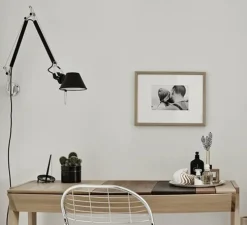 Applique murale, Tolomeo, noir, H131cm, L126cm - Artemide