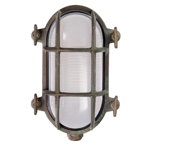 Applique murale, Tortuga 200.15, laiton vieilli, IP44, L12cm, H17cm - Moretti Luce
