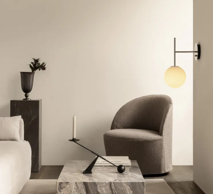 Applique murale, TR Bulb, Acier poli, L20cm, H45,5cm - Audo Copenhagen