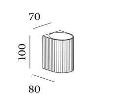 Applique*Wever&Ducré Applique murale, Trace 1.0, , LED, dim, 3000K, 575 lm, L7cm, H10cm - champagne, noir