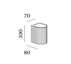 Applique murale, Trace 1.0, noir, LED, dim, 3000K, 630 lm, L7cm, H10cm - Wever&Ducré