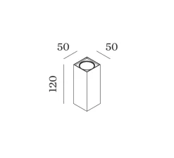 Applique*Wever&Ducré Applique murale, Train 2.0 LED, , LED, 2700K, 2x245lm, L5cm, H12cm - blanc